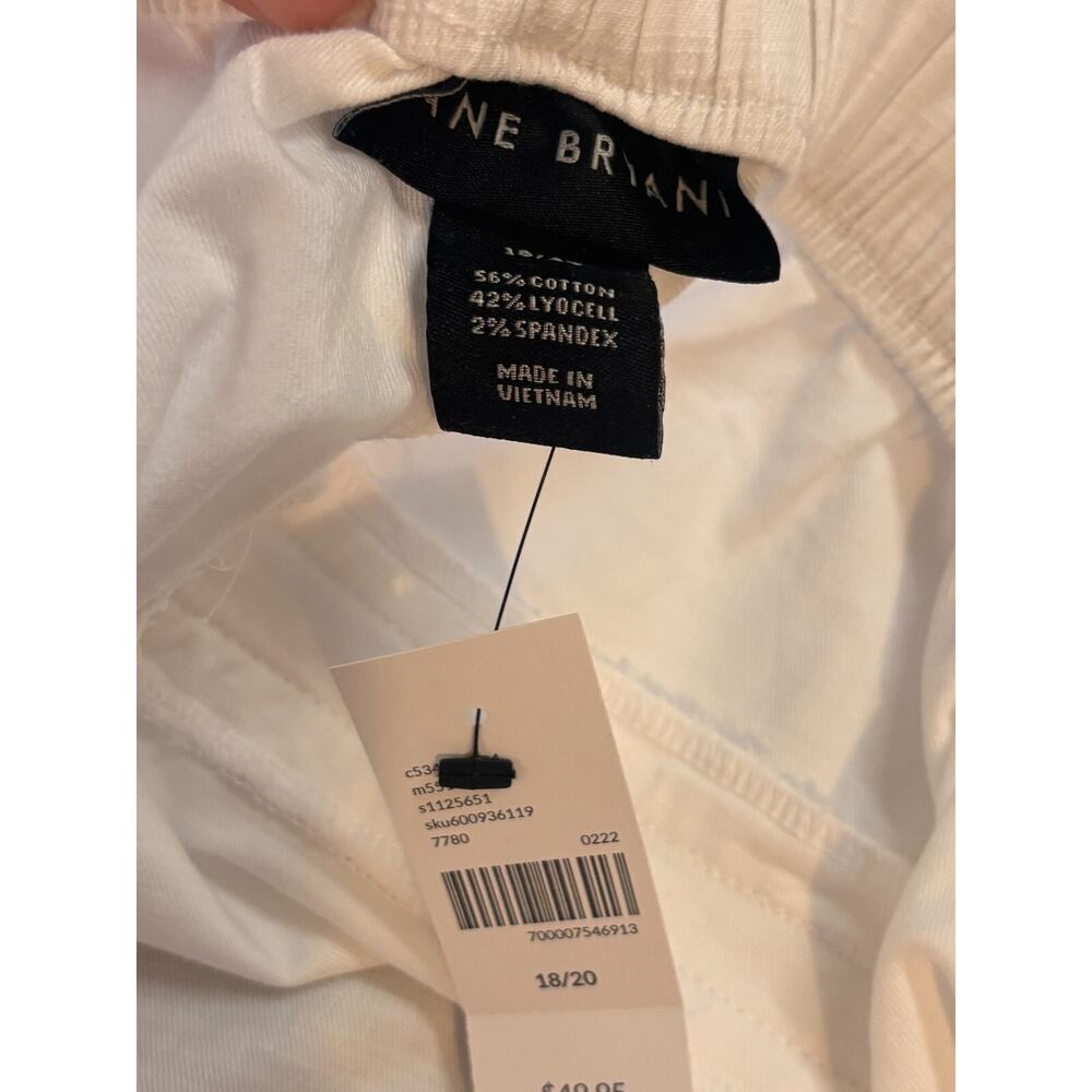 Lane Bryant White Mid Rise Drawstring Waist Relaxed Fit Shorts Plus Size 18 20 - Picture 7 of 8